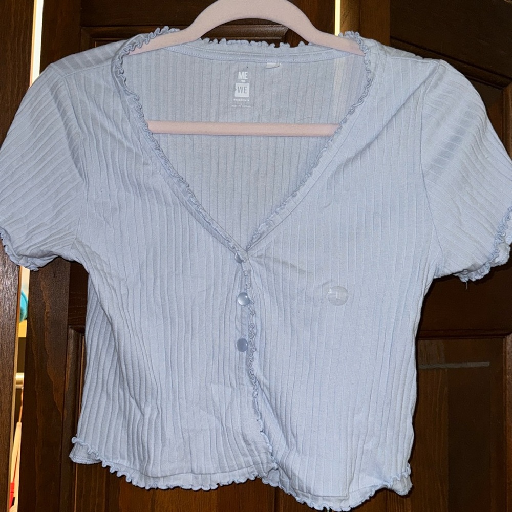 bnwt pacsun light blue baby tee size large